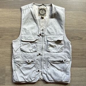 Banana Republic Civilian Reserve Vest Women XS Beige Safari Photographer Fishing